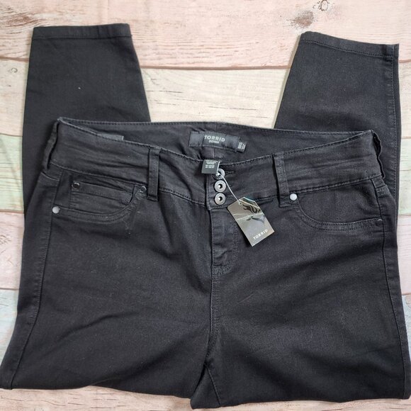 Torrid Black Stretch Denim Jeggings Women’s Size 18XS Skinny Jeans New - Picture 1 of 11
